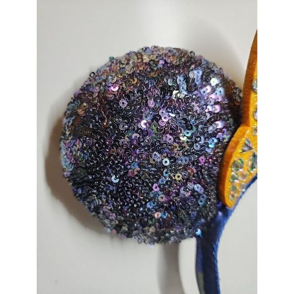 2021 Walt Disney World Parks 50th Anniversary blue Sequin Minnie Mouse Ears